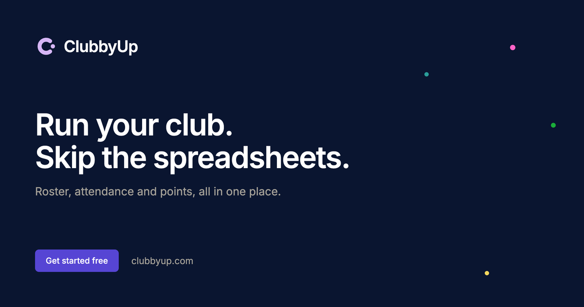 ClubbyUp — run your club, skip the spreadsheets.